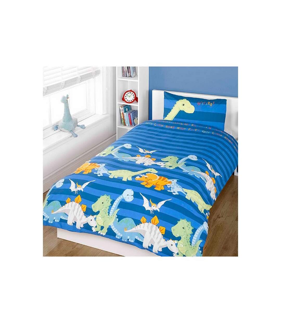 Dinosaur duvet cover set blue Rapport-2