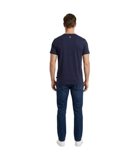 Mens Lettering T-shirt Navy Aquascutum
