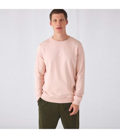 Mens Organic Crew Neck Sweat Soft Rose B&C