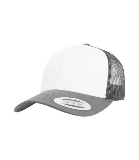 Casquette trucker gris foncé / blanc Flexfit