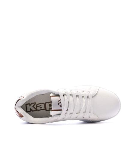 Baskets blanches/cuivre femme kappa adenis