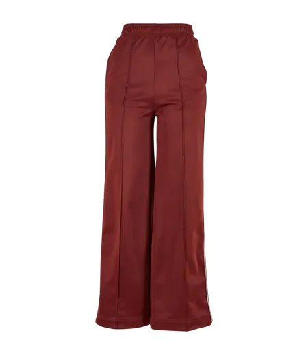 Womens/ladies Pintuck Tracksuit Bottoms Dark Rust Urban Classics