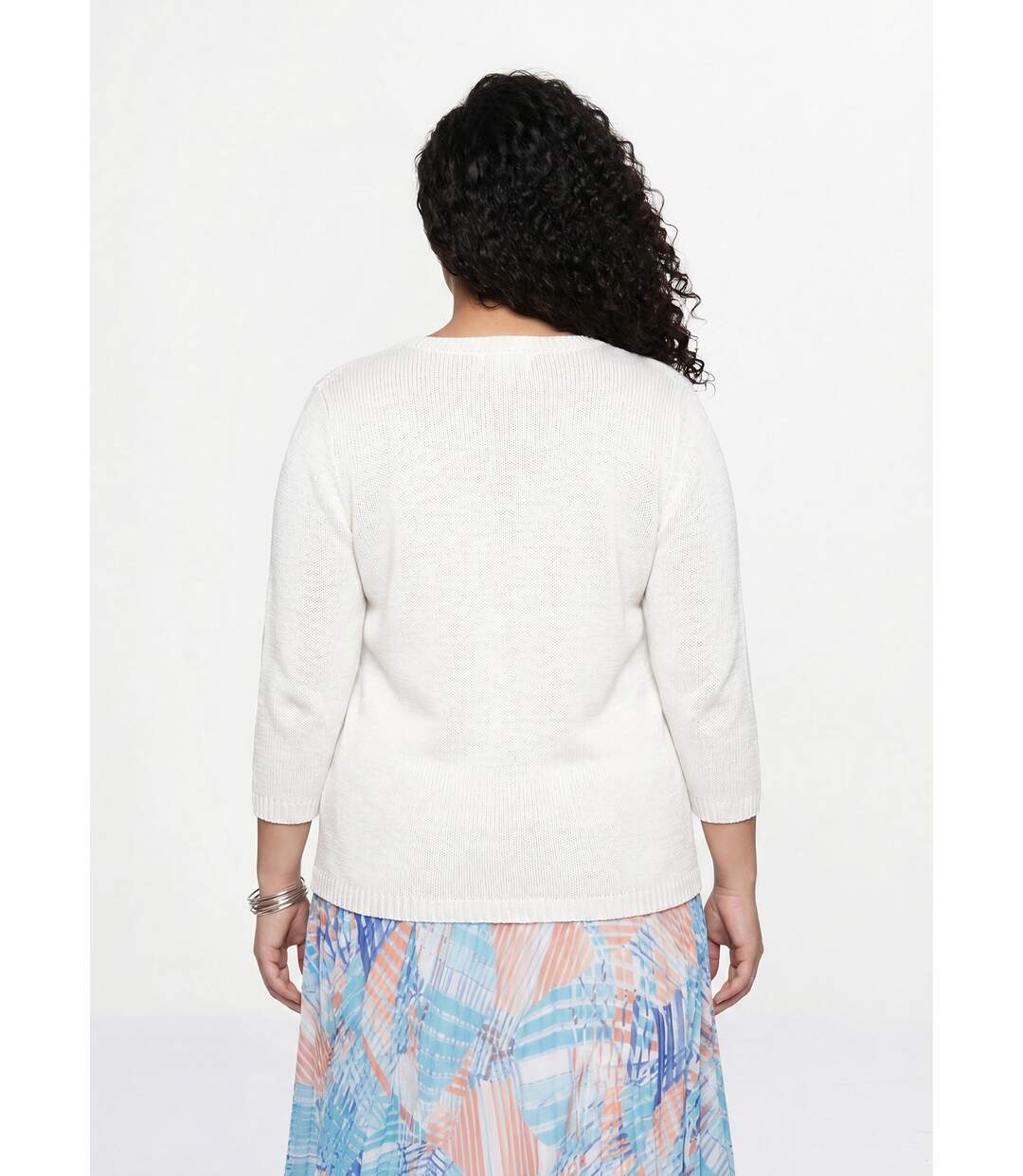 Pull manches 3/4 ajouré-2