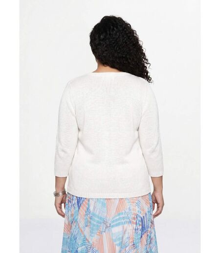 Pull manches 3/4 ajouré