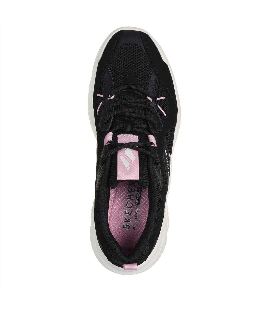 Baskets Femme Noir Rose Skechers-3