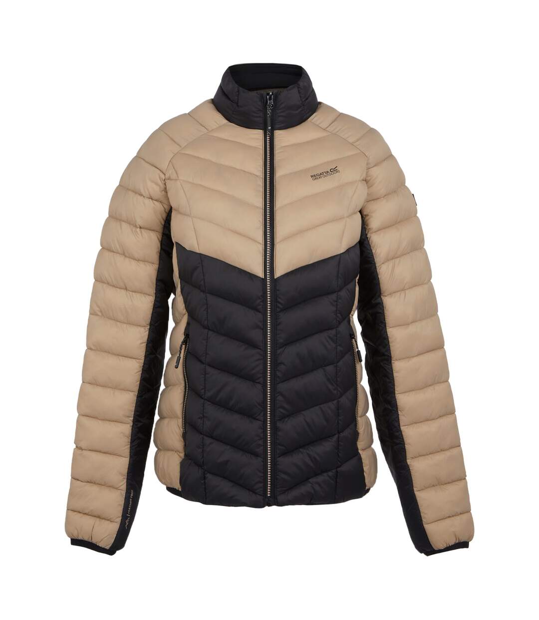 Womens/ladies Dalent Quilted Jacket Warm Taupe Black Regatta-2