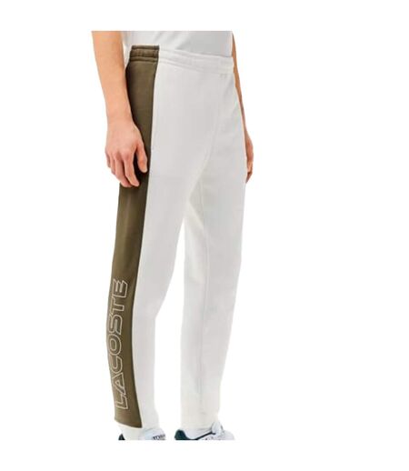 Mens Colour Block Jogging Bottoms Cream Lacoste