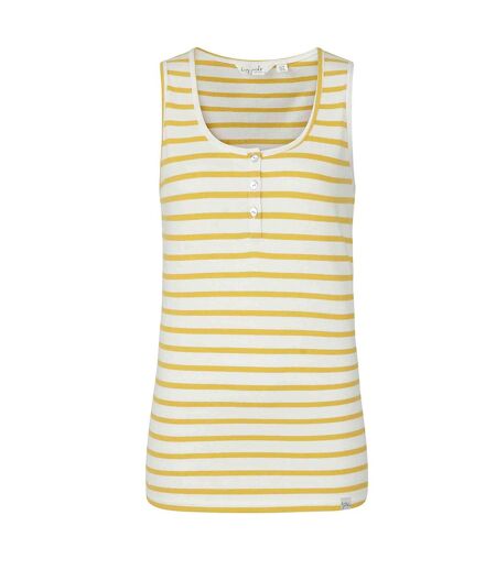 Womens/ladies Stripe Cotton Camisole Gorse Lazy Jacks