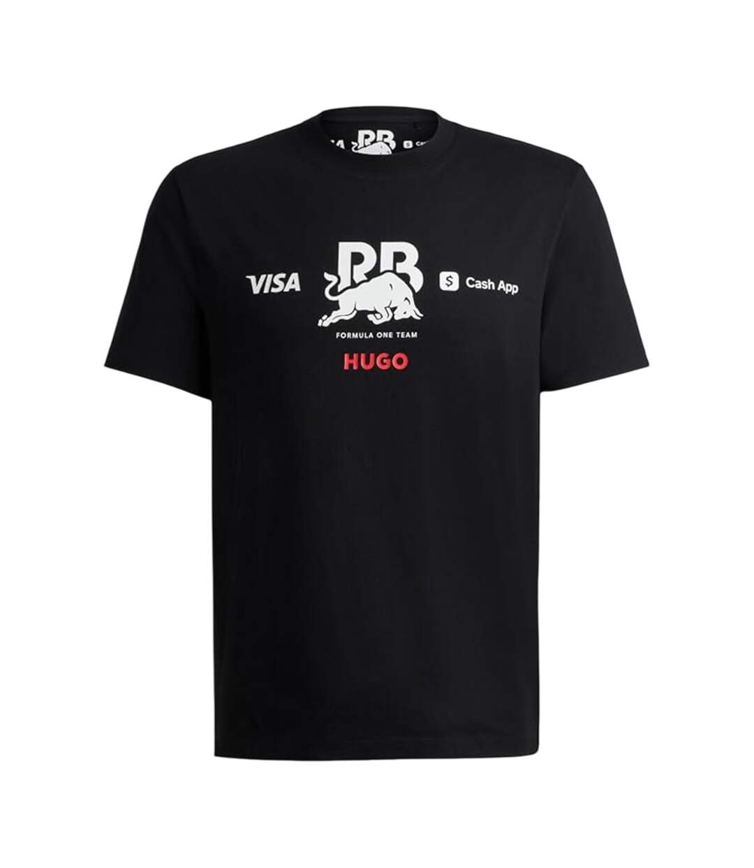 T-shirt Motif/style Red Bull Tsunoda Homme Noir Hugo-2