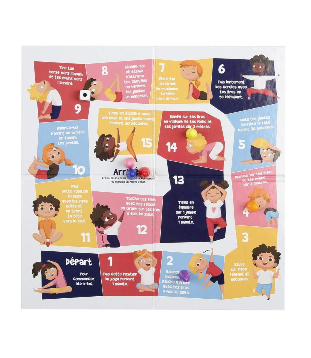Jeu Enfant Les Mouvements 28cm Multicolore-4