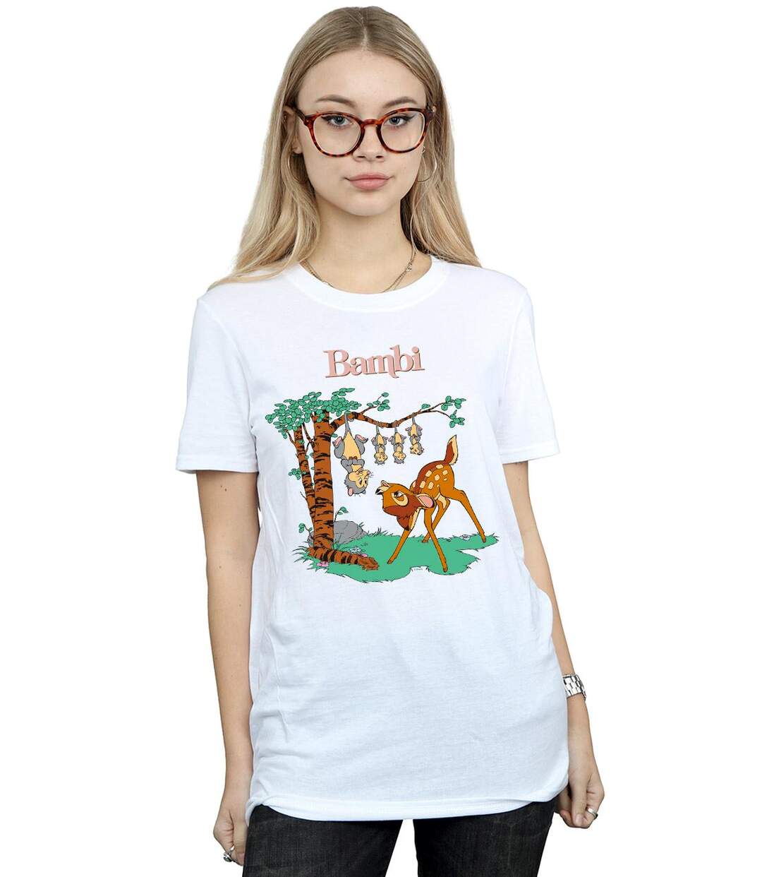 Disney - T-shirt BAMBI TILTED UP - Femme (Blanc) - UTBI17157-2