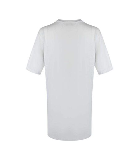 Womens/ladies Box Logo Oversized T-shirt Dress White Love Moschino