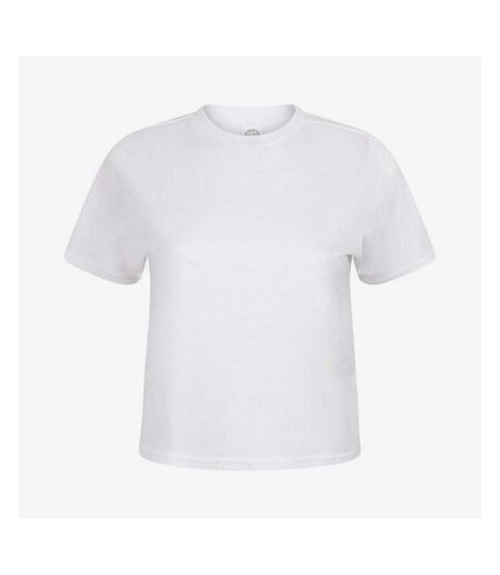 SF Womens/Ladies Boxy Crop T-Shirt (White)