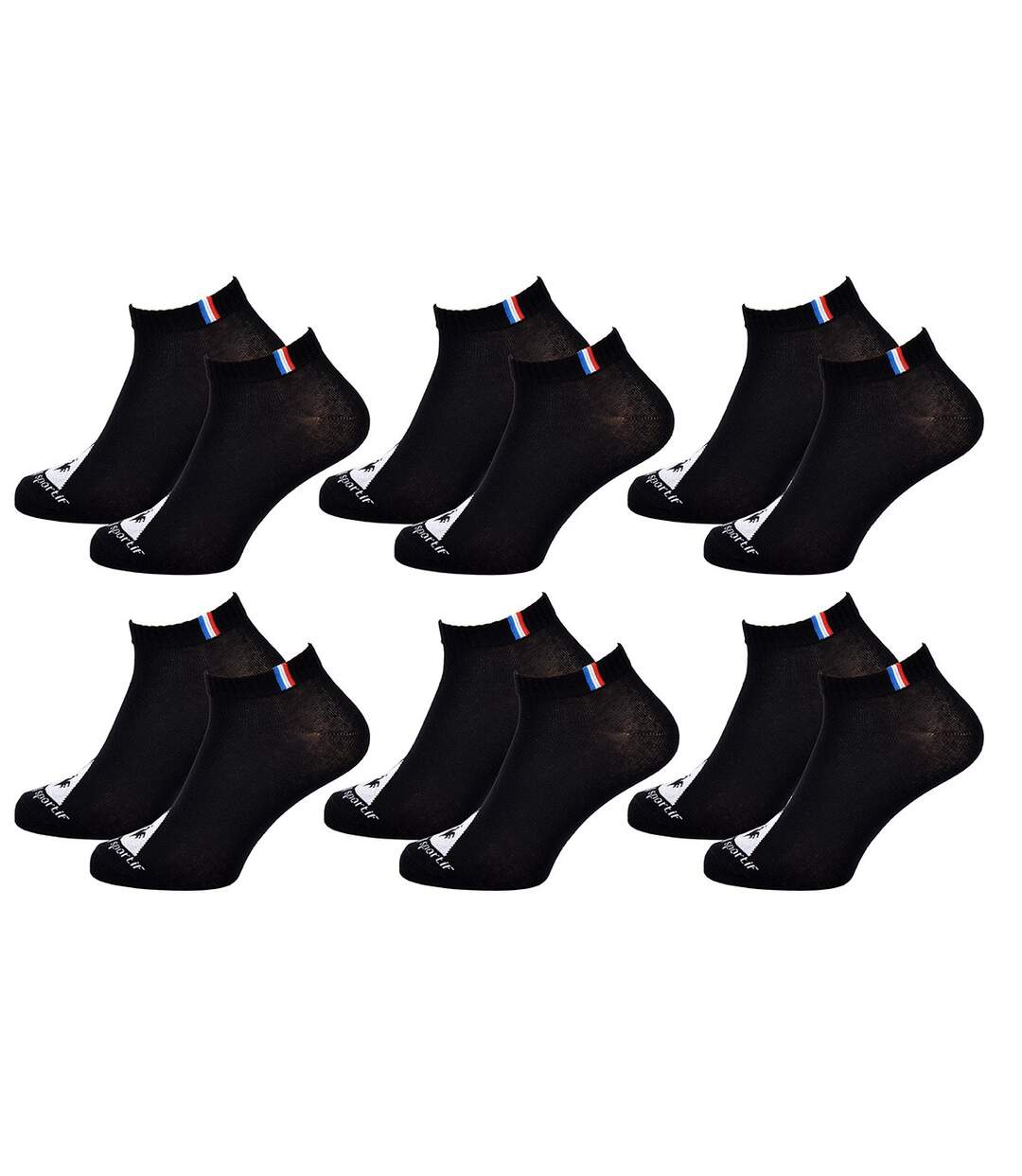 Chaussettes SNEAKER LE COQ SPORTIF Pack de 6 9415 NOIR-1