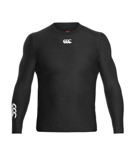 Mens Thermoreg Long-sleeved Base Layer Top Black Canterbury