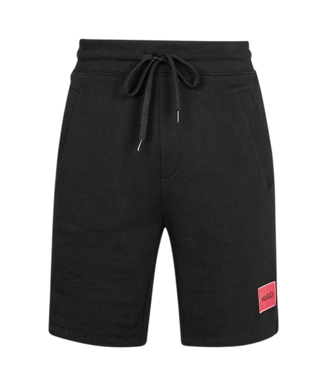 Mens Fleece Sweat Shorts Black Hugo-2