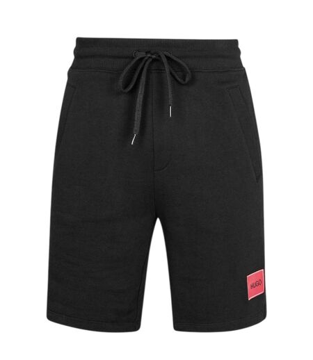 Mens Fleece Sweat Shorts Black Hugo