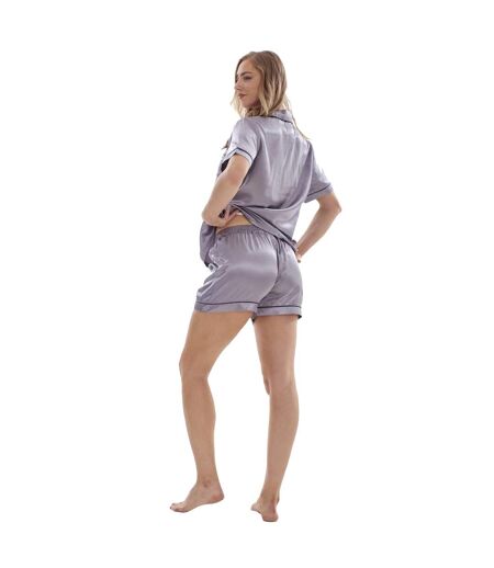 Ensemble De Pyjama Court Manches Courtes Femme Gris Keanu