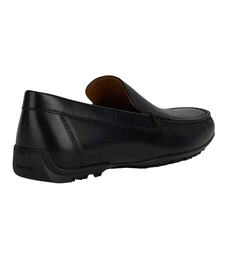 Mens U Kosmopolis Leather Grip Moccasins Black Geox