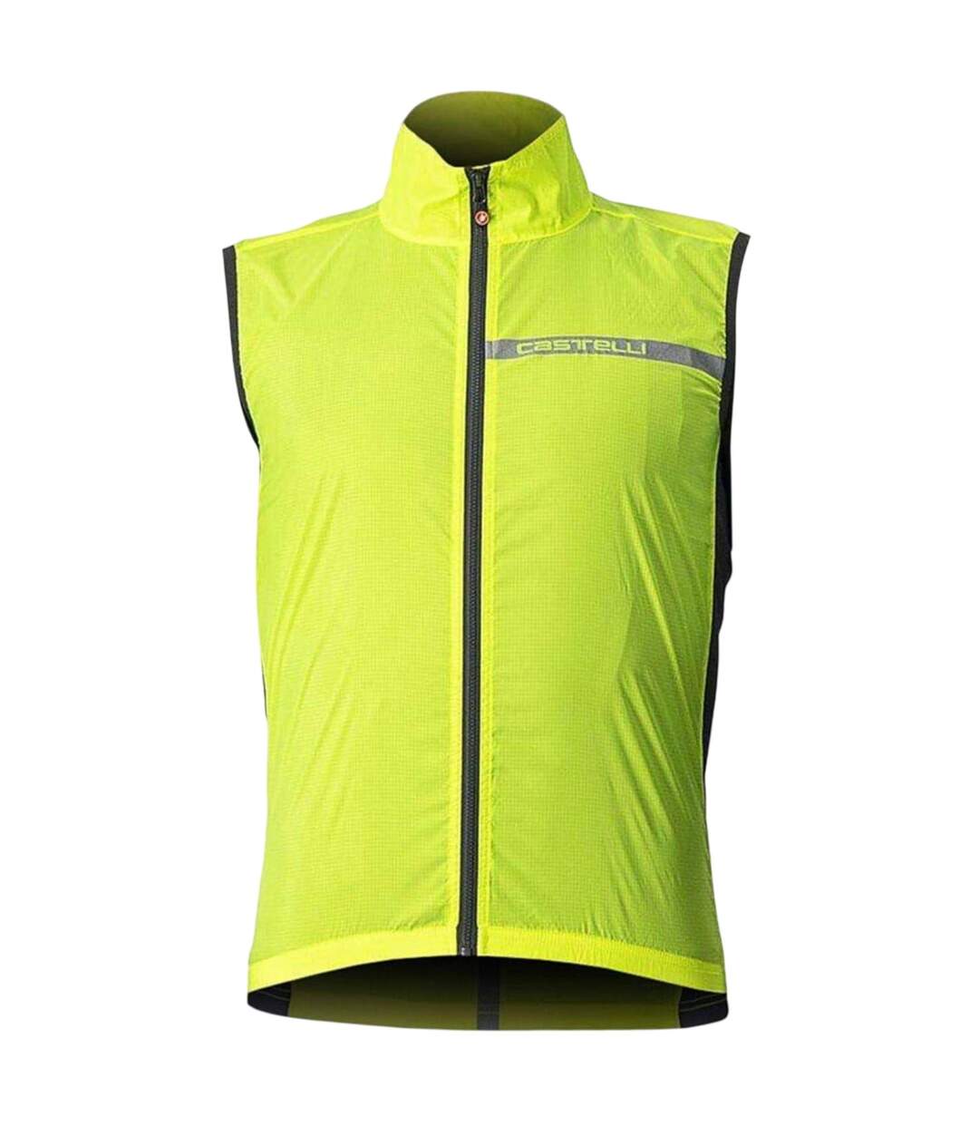 Mens Squadra Reflective Cycling Gilet Fluorescent Yellow Castelli-2