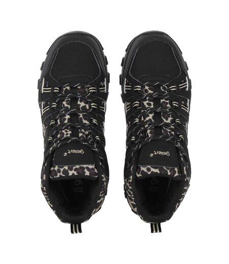 Womens/ladies Leopard Print Waterproof Walking Boots Leopard Gelert