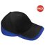 Lot de 2  casquettes de sport adulte noir/bleu roi vif Beechfiel