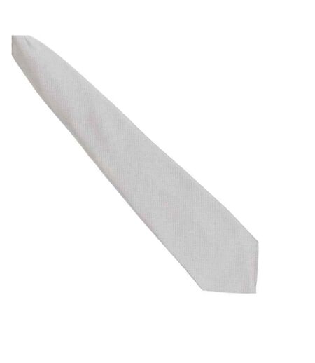 Unisex adult colours fashion plain clip-on tie one size silver Premier