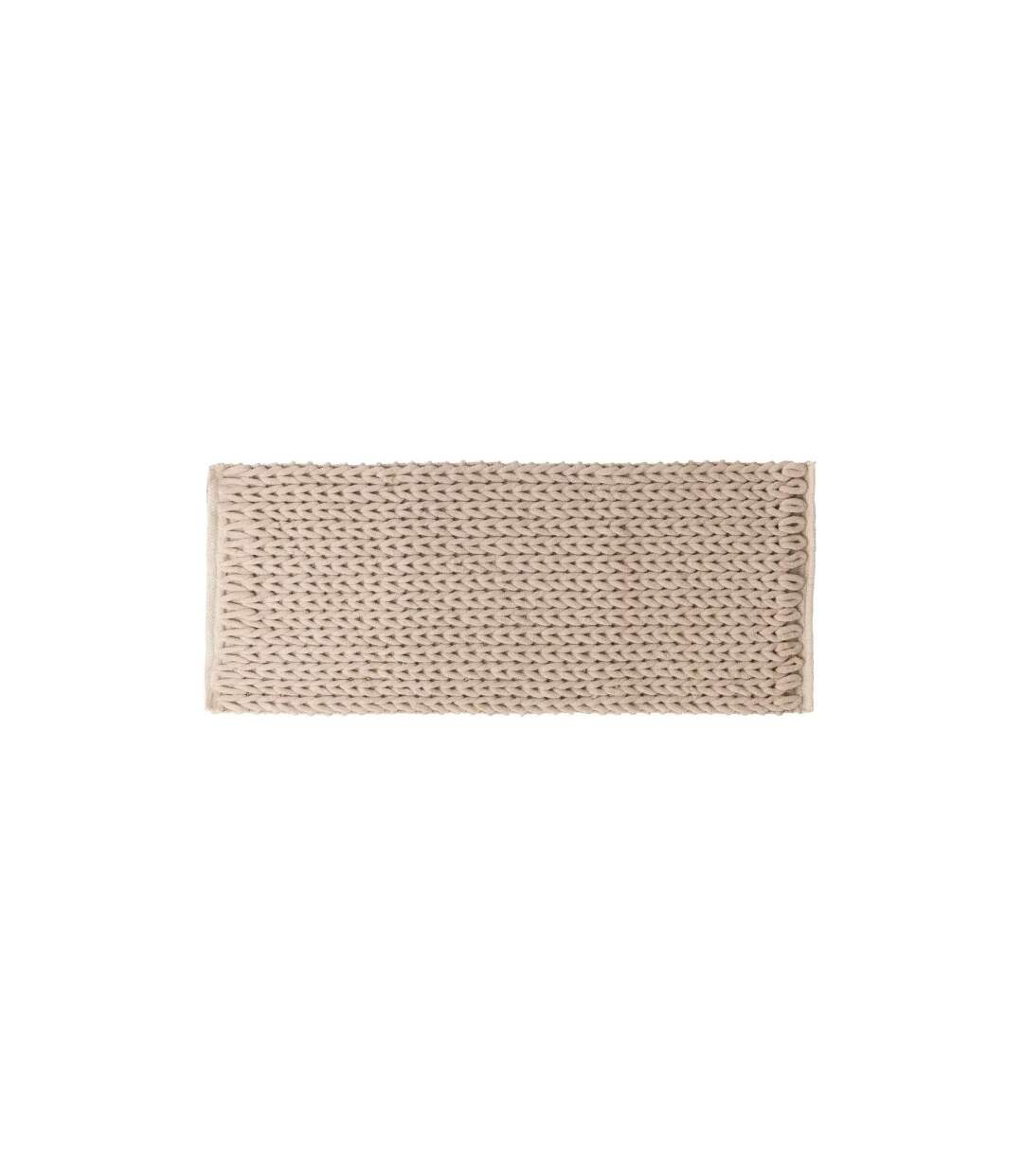 Tapis de Salle de Bain Tissé Épais 50x120cm Naturel-1