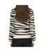 Pull Noir/Beige Zébré Femme JDY Lorraine - L