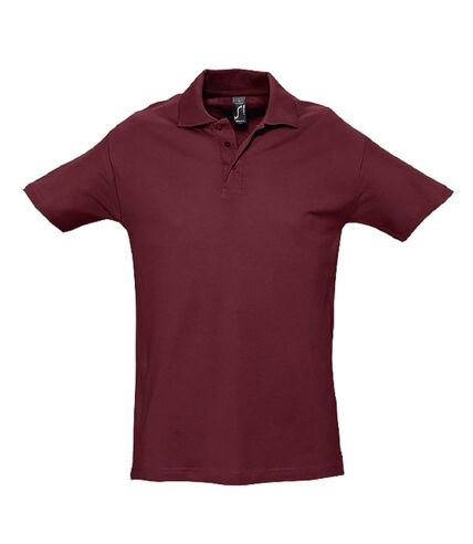 Polo manches courtes - Homme - 11362 - rouge bordeaux