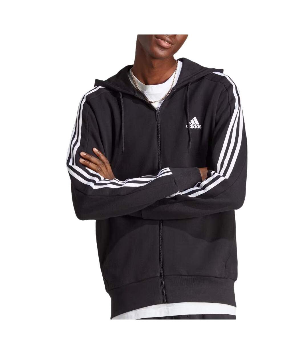 Sweat zippé noir homme adidas m 3s - l-1