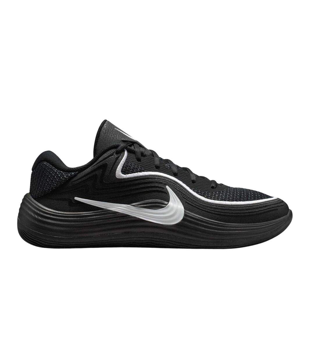 Mens Logo Basketball Shoes Black White Nike-1