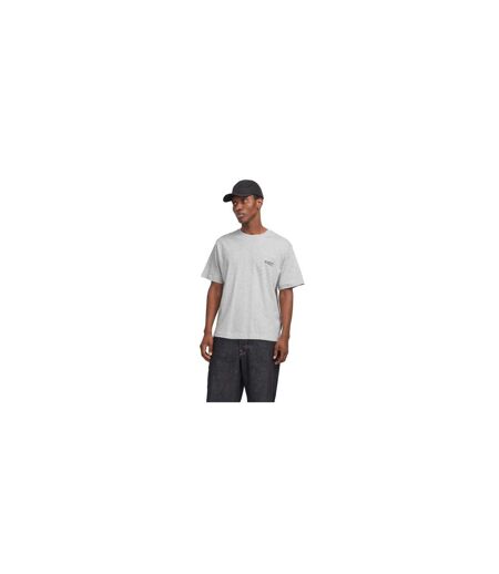 Mens Cotton Regular T-shirt Light Grey Melange Jack And Jones