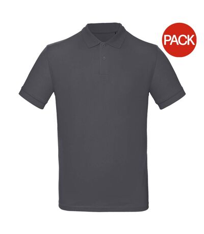 Polos homme gris foncé B&C