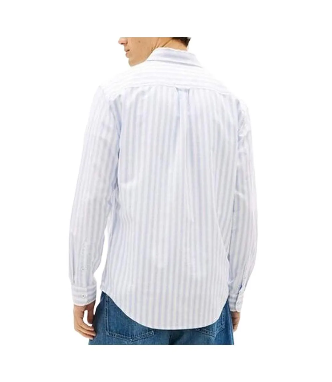 Chemise bleu/beige homme tommy hilfiger tjm reg stripe-2