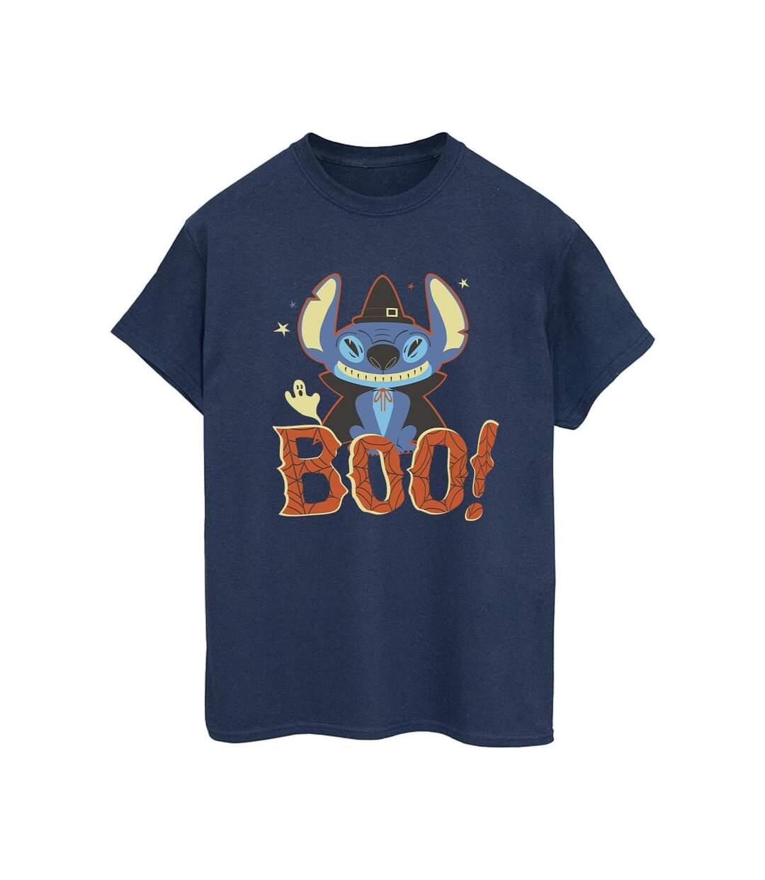 Disney T-shirt boyfriend en coton Lilo & Stitch Womens/Ladies Boo ! (Bleu marine) - UTBI30491-1