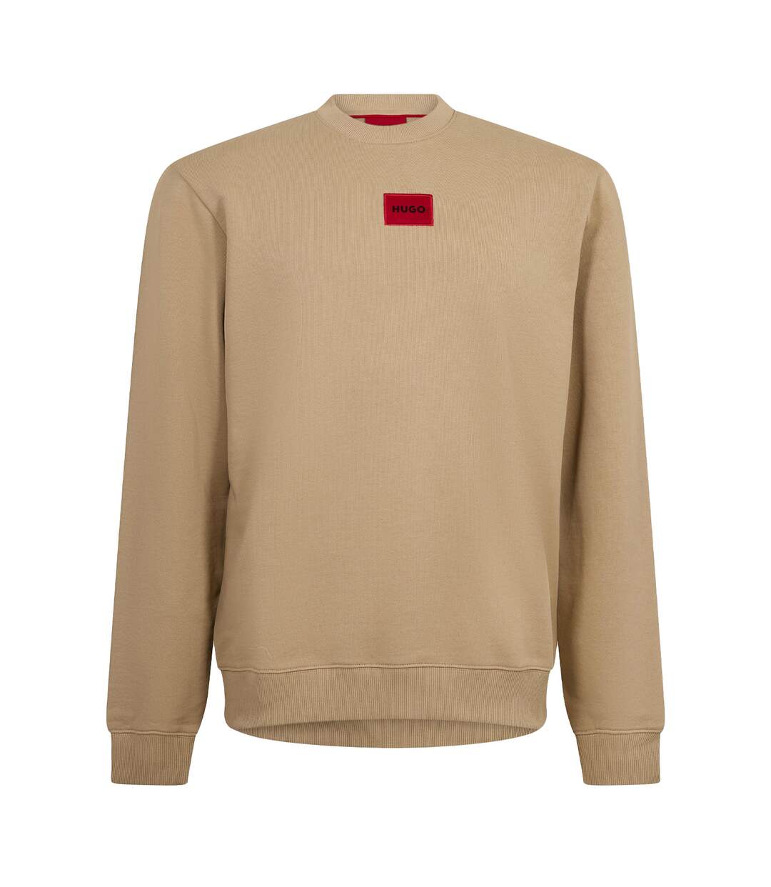 Mens Diragol Crew Neck Sweatshirt Medium Beige Hugo-1