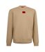 Mens Diragol Crew Neck Sweatshirt Medium Beige Hugo-1