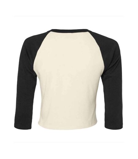 T-shirt femme beige pâle / noir Bella + Canvas