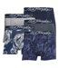 Ed Hardy - Lot de 5 Boxers Homme Bleus Taille Élastique-1