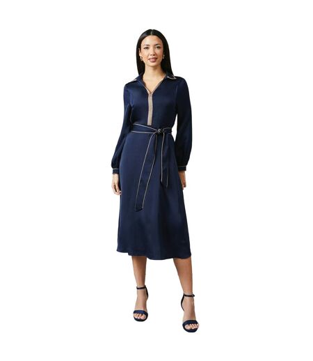 Robe mi-longue femme bleu marine Principles