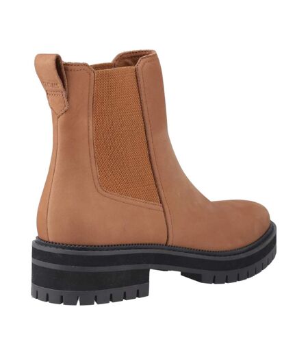 Womens/ladies Bennet Leather Chelsea Boots Brown Toms