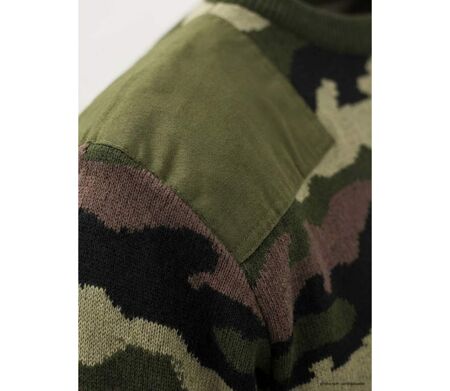 Pull Ras du Cou Homme Ledertys Camouflage (30% Laine)