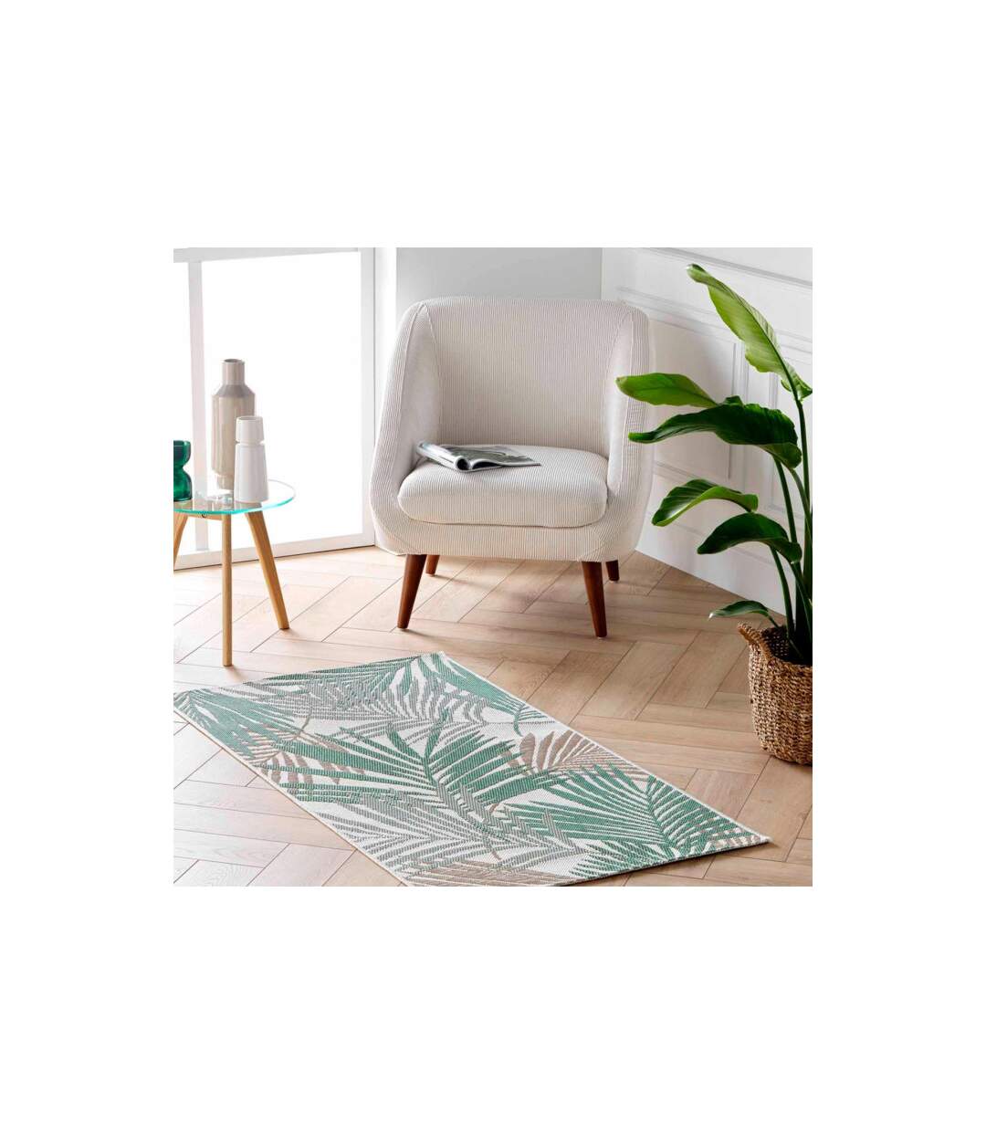 Tapis Déco Tissé Joao 80x150cm Vert-4