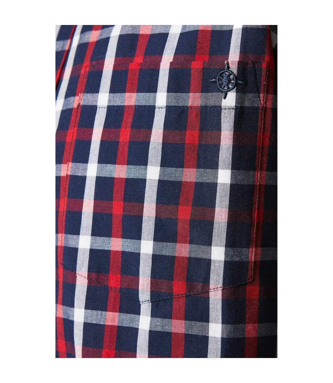 Mens Tattersall Check Long-sleeved Shirt Red Maine-3