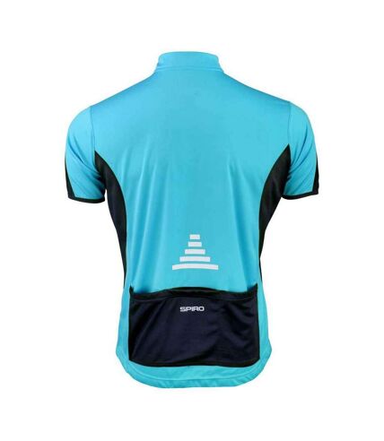 Mens bikewear cycling jersey aqua/black Spiro