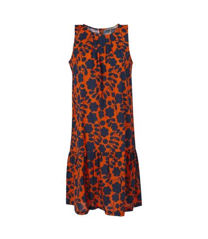 Robe mi-longue orla kiely femme orange Regatta