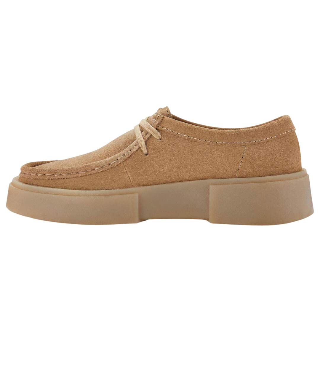 Mens Suede Platform Shoes Dark Sand Clarks-3