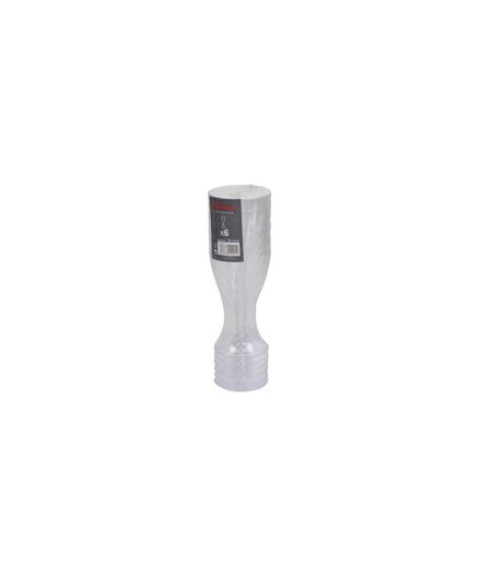 Lot de 6 Verres à Vin Réutilisable Plastique 18cl Transparent
