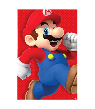 Super Mario Poster (Red/Blue) (One Size) - UTTA430